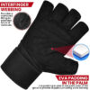 RDX L4 Open Finger Weightlifting Gym Gloves Black