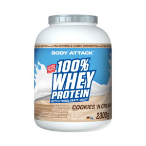 01-198-089-04-BA_100Whey_2300g_CookiesNCream-web Body Attack 100% Whey Protein 2300g / Vadakuvalk