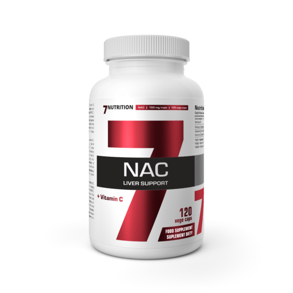 7Nutrition NAC + Vitamin C 120vcaps / N-atsetüül-L-tsüsteiini ja C-vitamiin