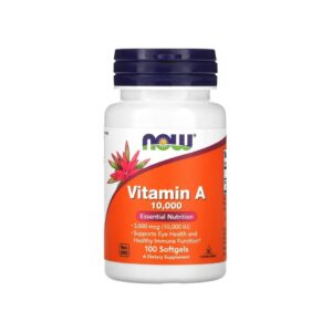 Now Foods Vitamin A 10,000IU 100softgels / A-vitamiin