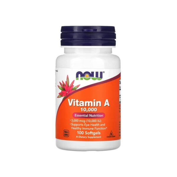 Now Foods Vitamin A 10,000IU 100softgels / A-vitamiin