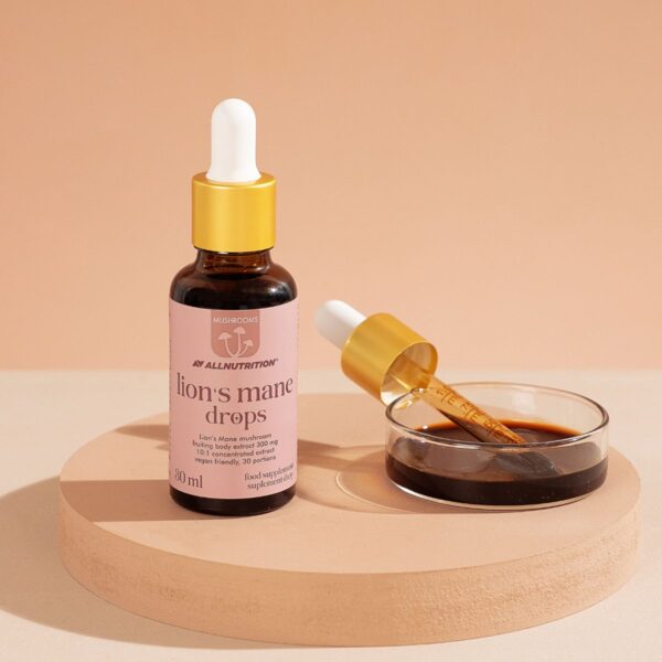 639044201720968708 AllNutrition Lions Mane Mushrooms Drops 30ml / Lõvilaka seene ekstrakt