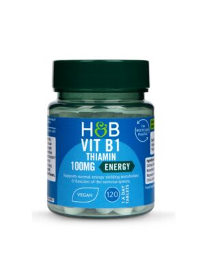 Holland & Barrett Vitamin B1 + Thiamine 100mg 120 Tablets Holland & Barrett Vitamin B1 + Thiamine 100mg 120tabs / Vitamiin B1 / Tiamiin