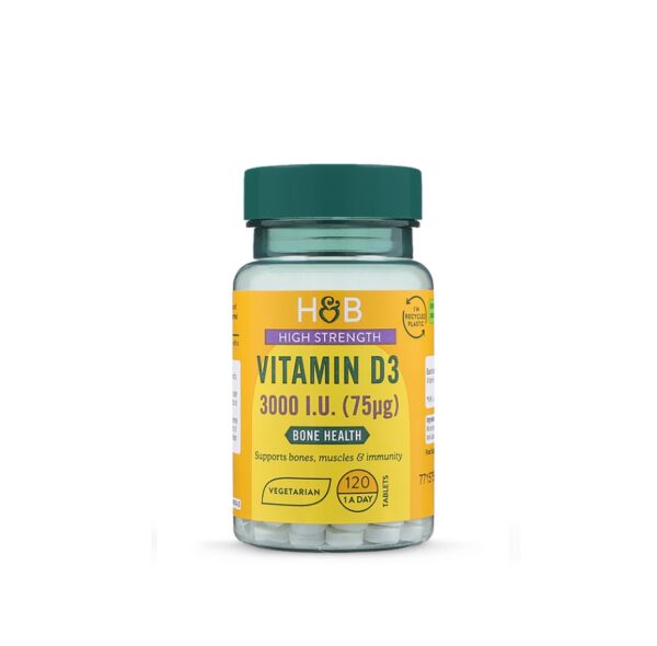 Holland & Barrett Vitamin D3 3000 I.U. 120 tabs / D3-vitamiin