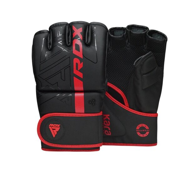 RDX F6 KARA MMA Grappling Gloves RED 2 RDX F6 KARA MMA Grappling Gloves RED