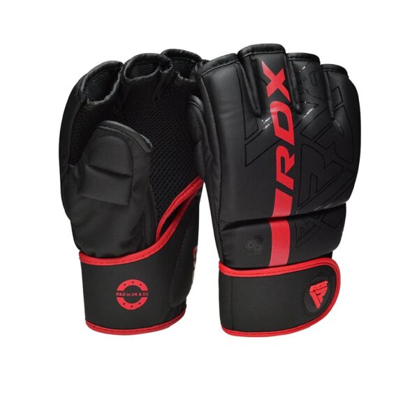 RDX F6 KARA MMA Grappling Gloves RED 6 RDX F6 KARA MMA Grappling Gloves RED