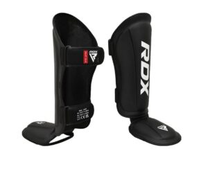 RDX jalakaitsmed RDX T1 Black Shin Instep Guards Black / Säärekaitsmed