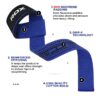 RDX STRAPS BLUE 1 RDX S4 Weightlifting Wrist Straps Blue / Tõsterihmad