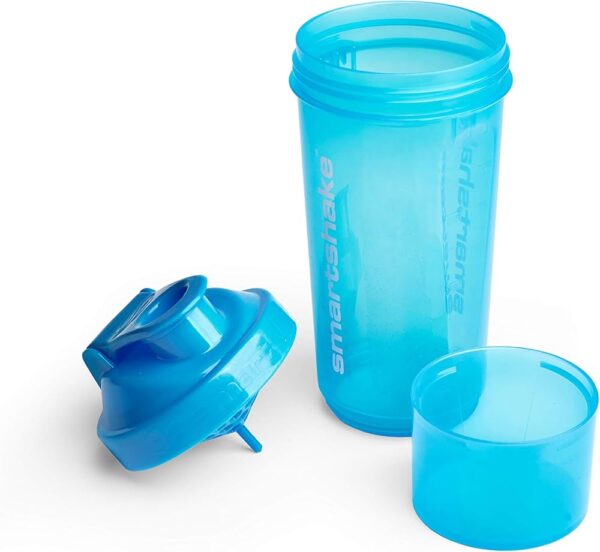 SmartShake Slim 500ml (neon blue) / Šeiker konteineritega